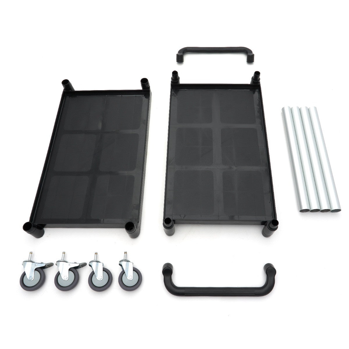 Chariot de service - 2 étagères en plastique - 103 x 50.5 cm inox 50 L Maxima - vue 6 - Chariot CHR inox pro CHR - Cuistéo