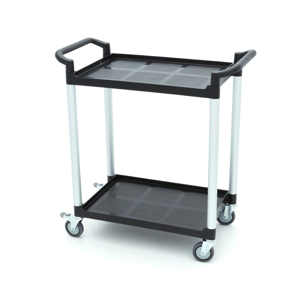 Chariot de service - 2 étagères plastique - 86.5x42.5 cm inox 50 L Maxima - Chariot CHR inox professionnel CHR - matériel cuisine pro - Cuistéo