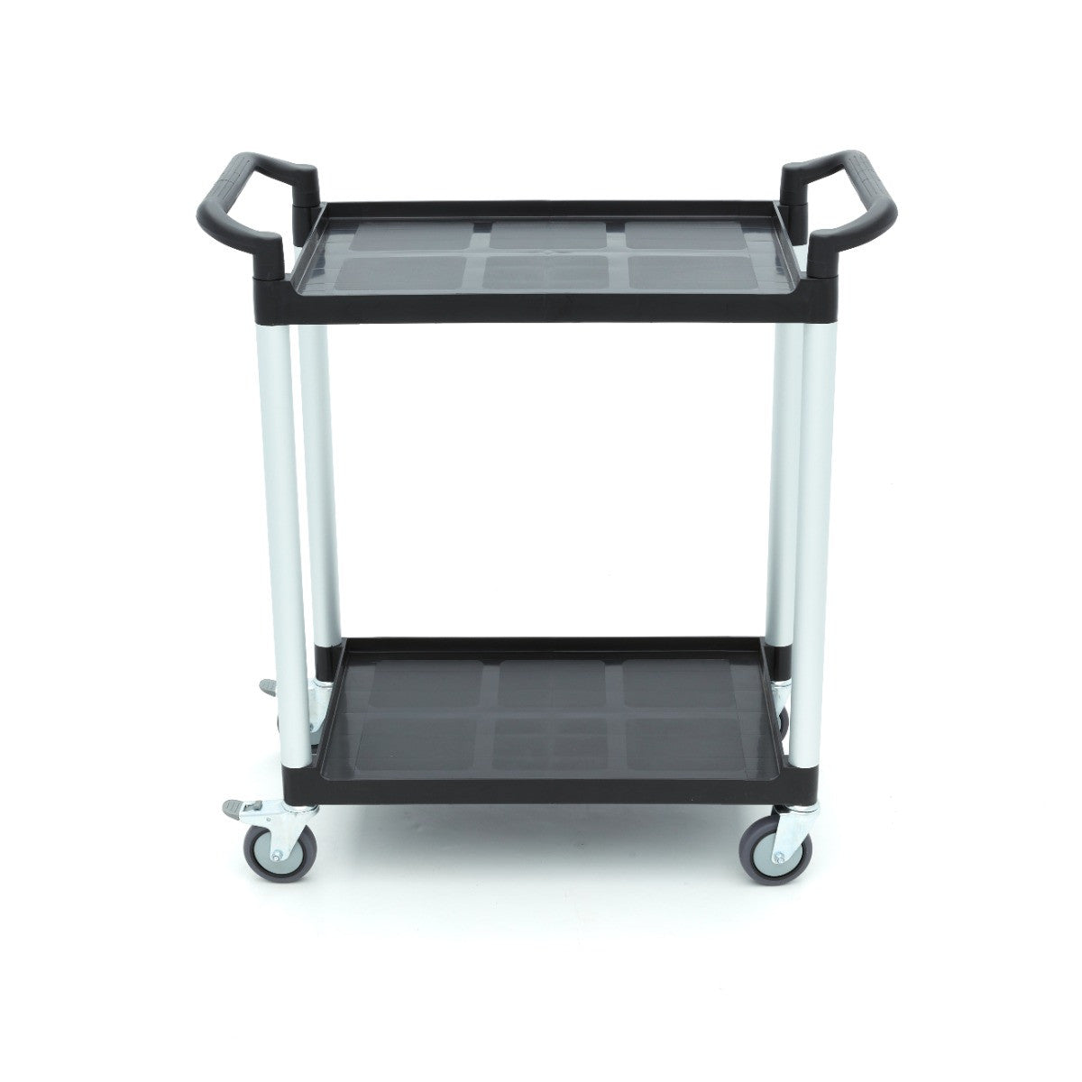 Chariot de service - 2 étagères plastique - 86.5x42.5 cm inox 50 L Maxima - vue 2 - Chariot CHR inox pro CHR - Cuistéo