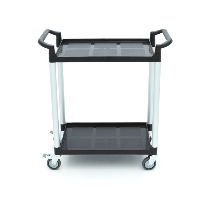 Chariot de service - 2 étagères plastique - 86.5x42.5 cm inox 50 L Maxima - vue 2 - Chariot CHR inox pro CHR - Cuistéo