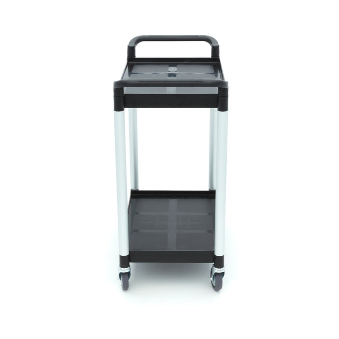 Chariot de service - 2 étagères plastique - 86.5x42.5 cm inox 50 L Maxima - vue 3 - Chariot CHR inox pro CHR - Cuistéo