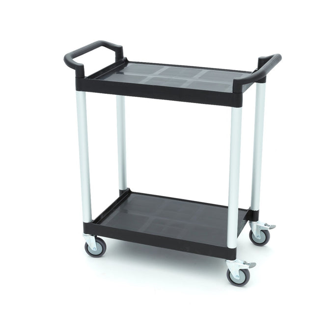 Chariot de service - 2 étagères plastique - 86.5x42.5 cm inox 50 L Maxima - vue 4 - Chariot CHR inox pro CHR - Cuistéo