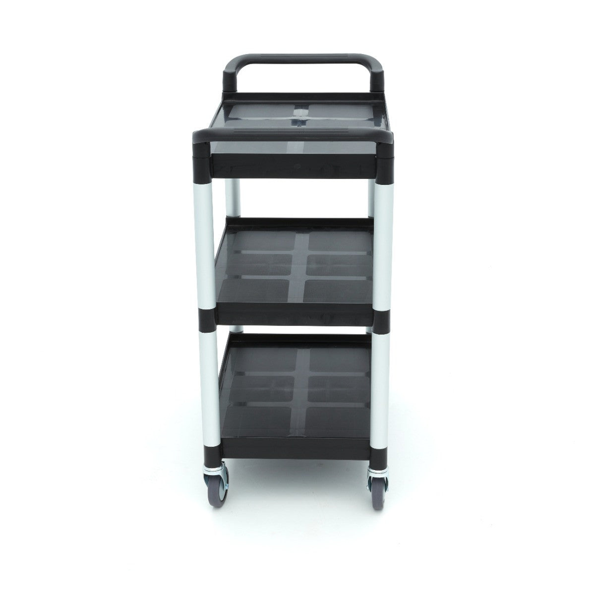 Chariot de service - 3 étagères en plastique - 86.5 x 42.5 cm inox 50 L Maxima - vue 3 - Chariot CHR inox pro CHR - Cuistéo