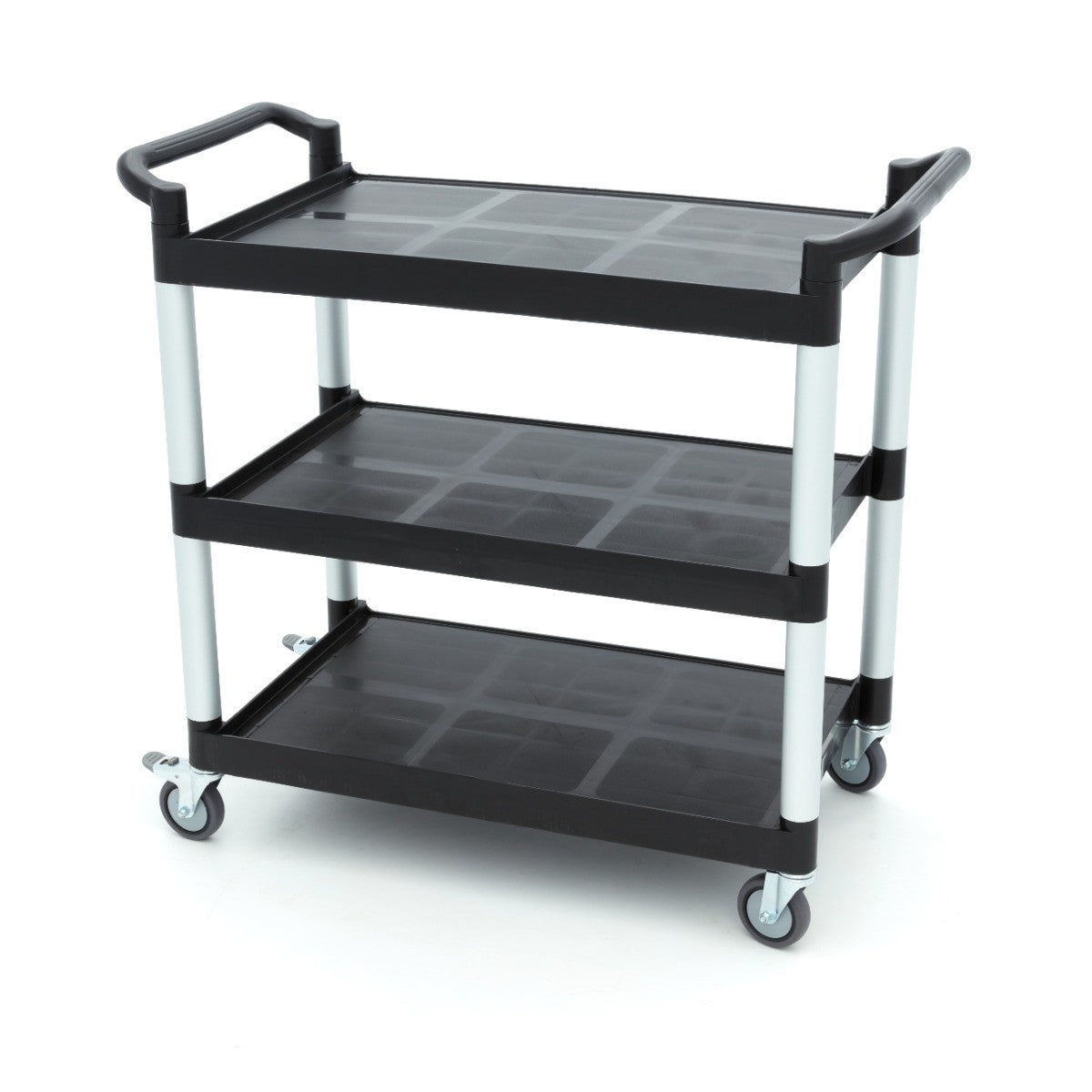Chariot de service - 3 étagères plastique - 103x50.5 cm inox 50 L Maxima - Chariot CHR inox professionnel CHR - matériel cuisine pro - Cuistéo