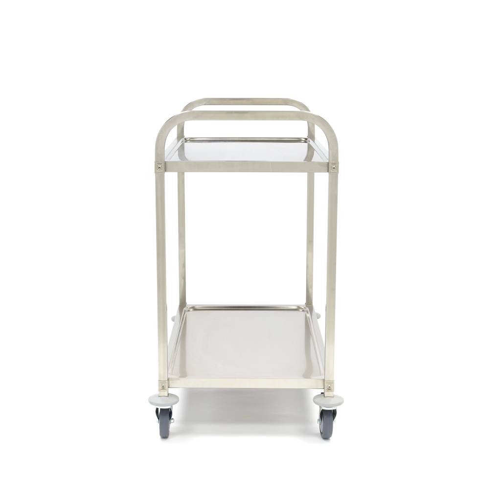 Chariot de service en acier inoxydable - 2 étagères 40 L Maxima - vue 4 - Chariot de service pro CHR - Cuistéo