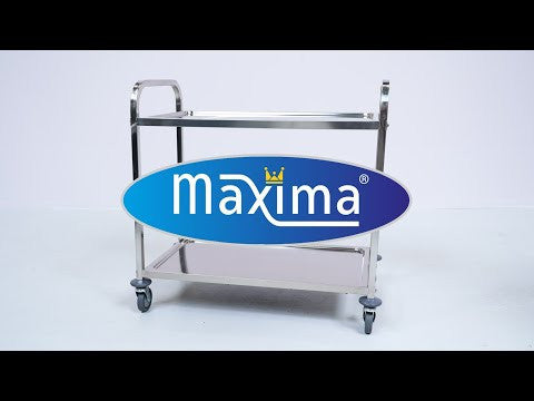 Chariot de service en acier inoxydable - 2 étagères 40 L Maxima - vue 6 - Chariot de service pro CHR - Cuistéo