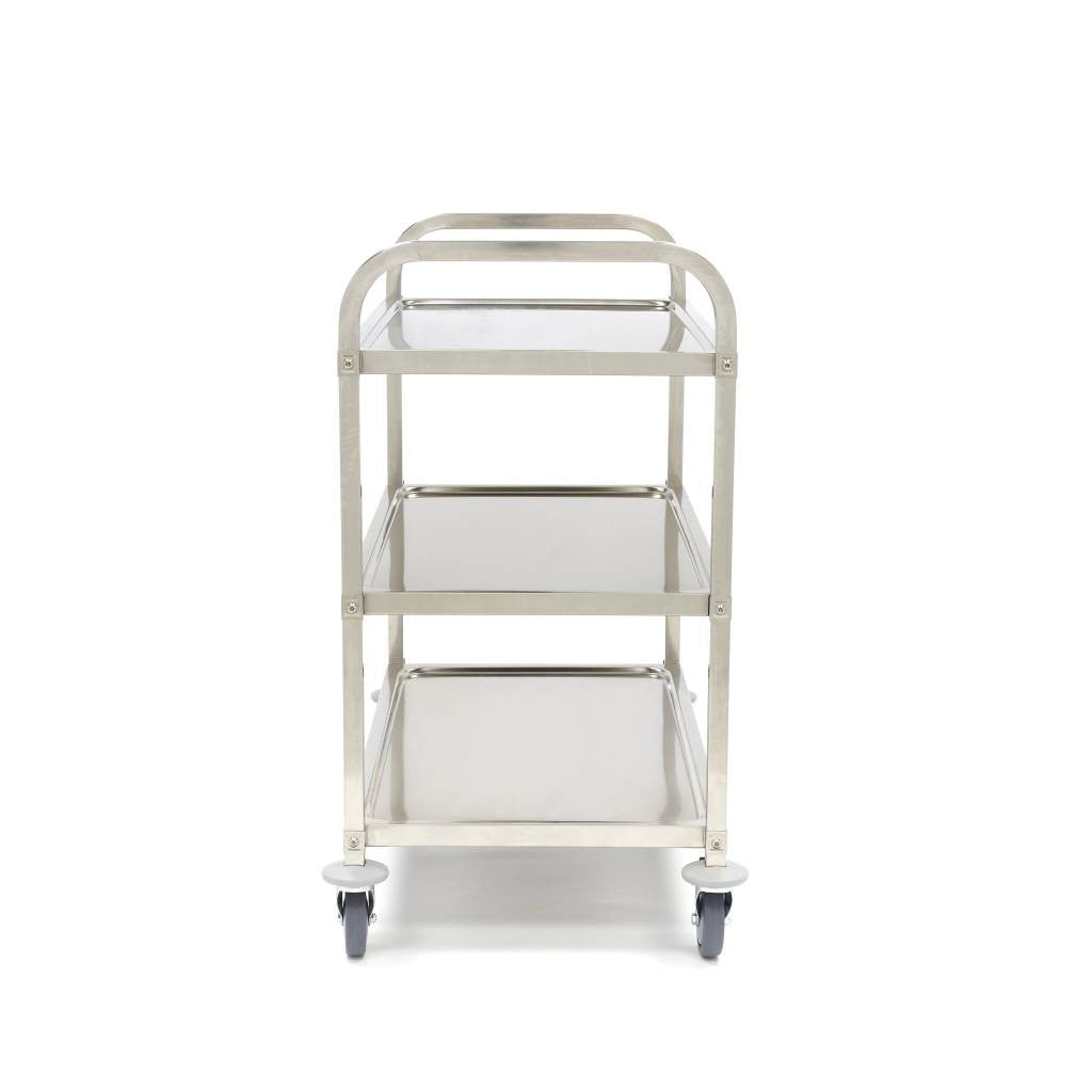 Chariot de service en acier inoxydable - 3 étagères 40 L Maxima - vue 4 - Chariot de service pro CHR - Cuistéo