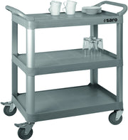 Chariot service - Plastique - 3 niveaux - 100kg - 845x430x950mm - ZENJA inox Saro - Chariot de service professionnel CHR - matériel cuisine pro - Cuistéo