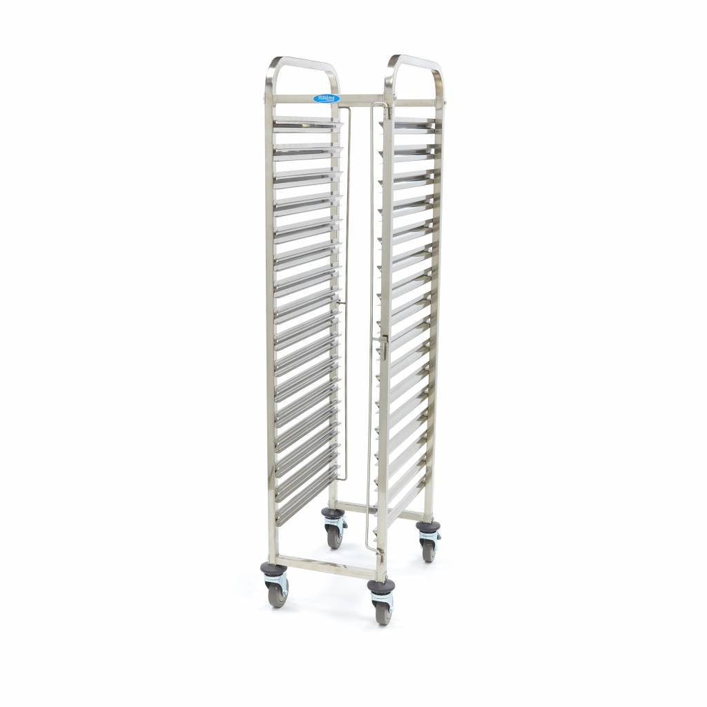 Chariot à plateaux - 16 plateaux GN 1/1 - Acier inoxydable Maxima - Chariot gastronorme professionnel CHR - matériel cuisine pro - Cuistéo