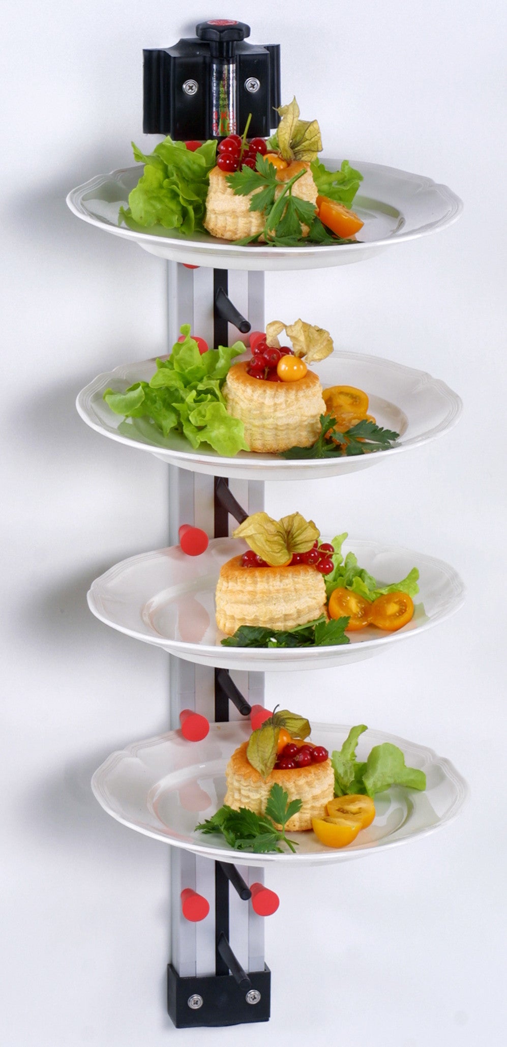 Distributeur assiettes - Mural - 9 assiettes - Ø380mm - Aluminium - 780mm - WM-9 Saro - Chariot CHR inox professionnel CHR - matériel cuisine pro - Cuistéo