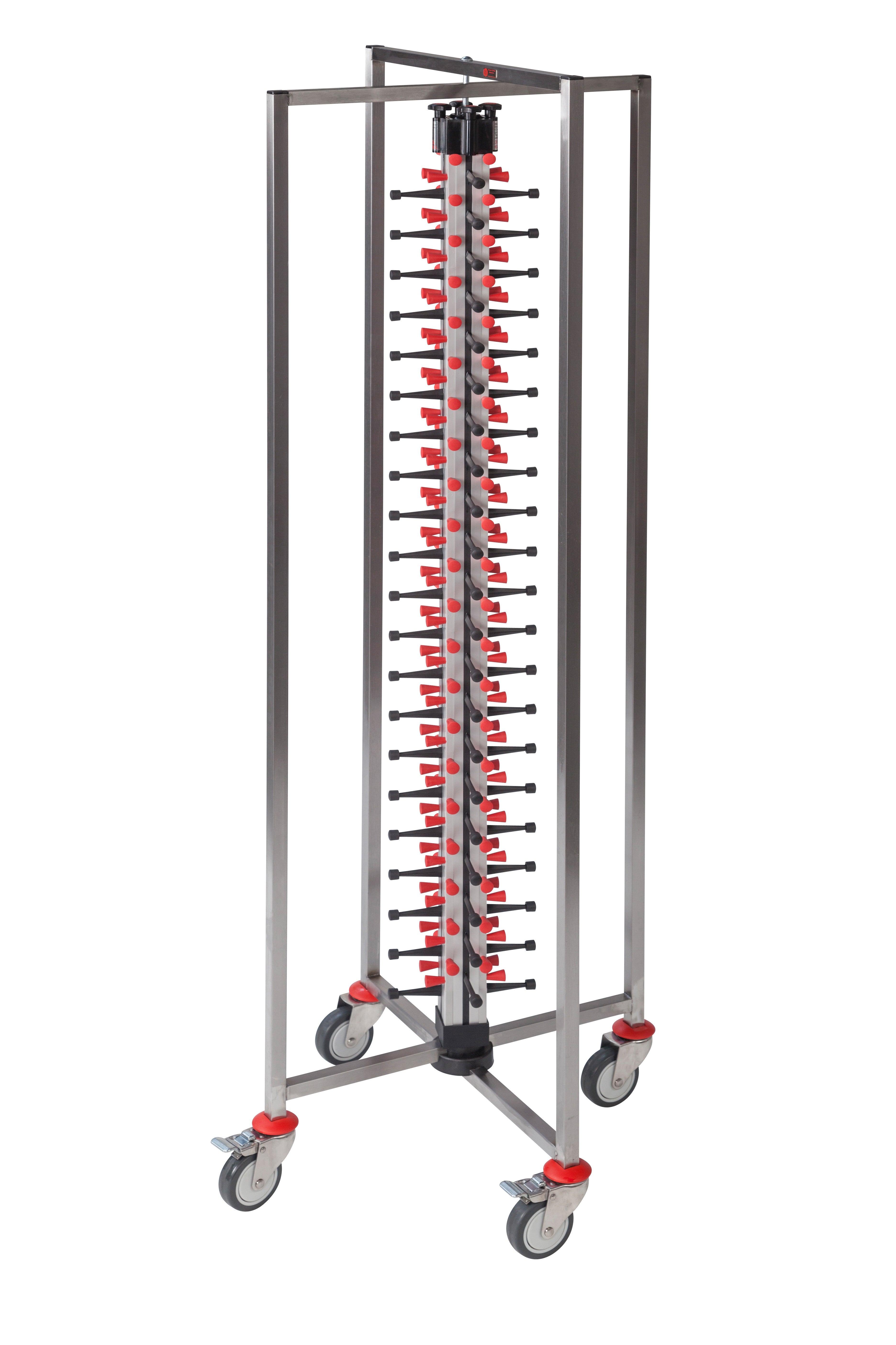 Égouttoir assiettes - Pliable - 84 assiettes - Ø380mm - 650x650x1890mm - PM 84 Saro - Chariot à assiettes professionnel CHR - matériel cuisine pro - Cuistéo