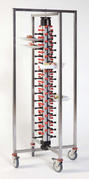 Empileur assiettes - Pliable - 60 assiettes - Ø380mm - 1490x480x480mm - PM 60 Saro - Chariot à assiettes professionnel CHR - matériel cuisine pro - Cuistéo
