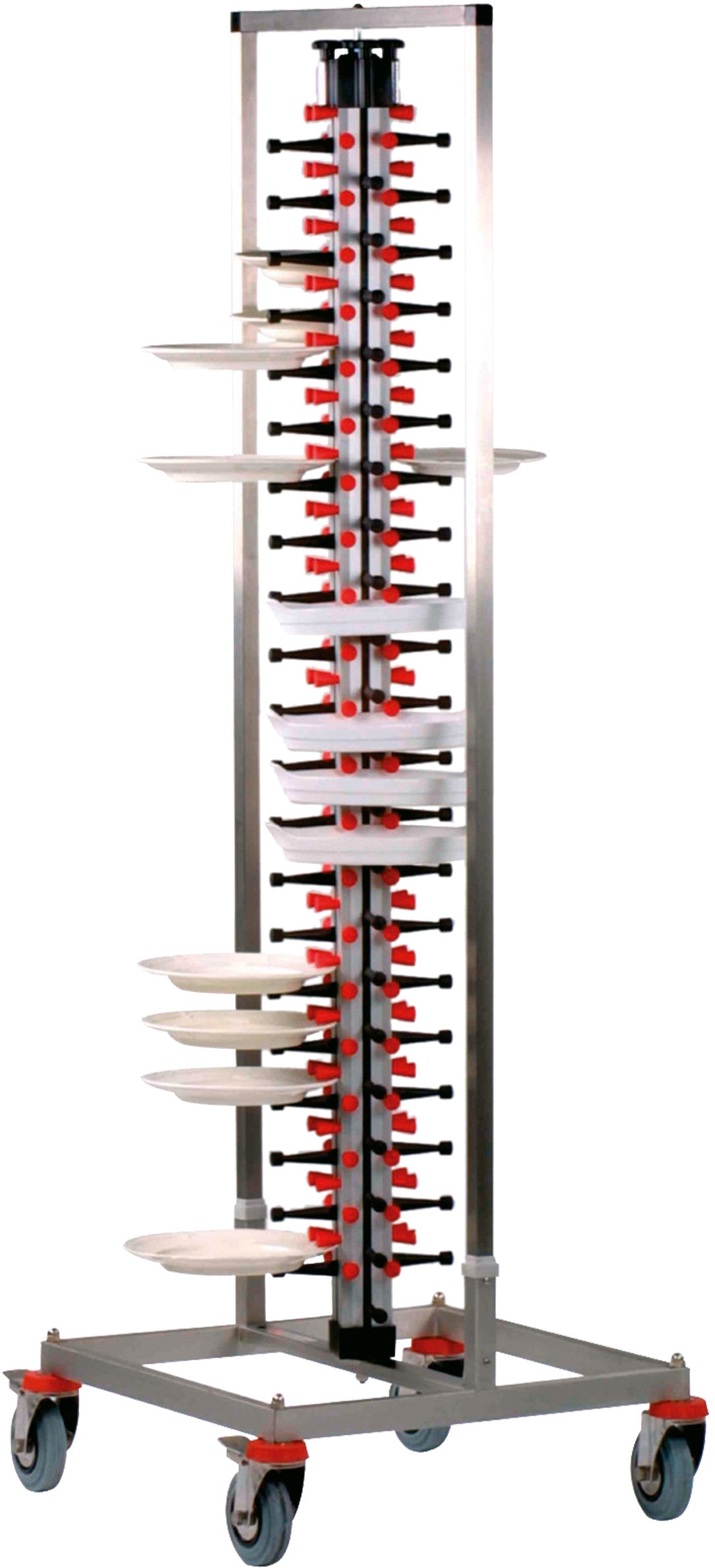 Égouttoir assiettes - 84 assiettes - Ø380mm - 650x650x1870mm - PM-84 STANDARD Saro - Chariot à assiettes professionnel CHR - matériel cuisine pro - Cuistéo