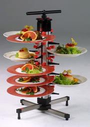 Empileur assiettes - Rotatif - 24 assiettes - Ø380mm - 360x360x760mm Saro - Chariot à assiettes professionnel CHR - matériel cuisine pro - Cuistéo