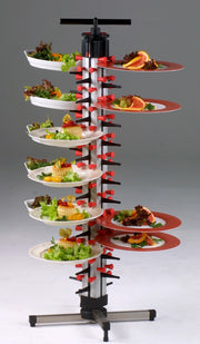 Empileur assiettes - Rotatif - 48 assiettes - Ø380mm - 360x360x1140mm Saro - Chariot à assiettes professionnel CHR - matériel cuisine pro - Cuistéo