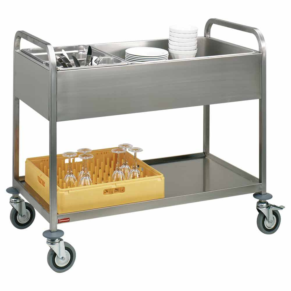 Chariot de dressage inox 3x GN 1/1 tablette - Diamond