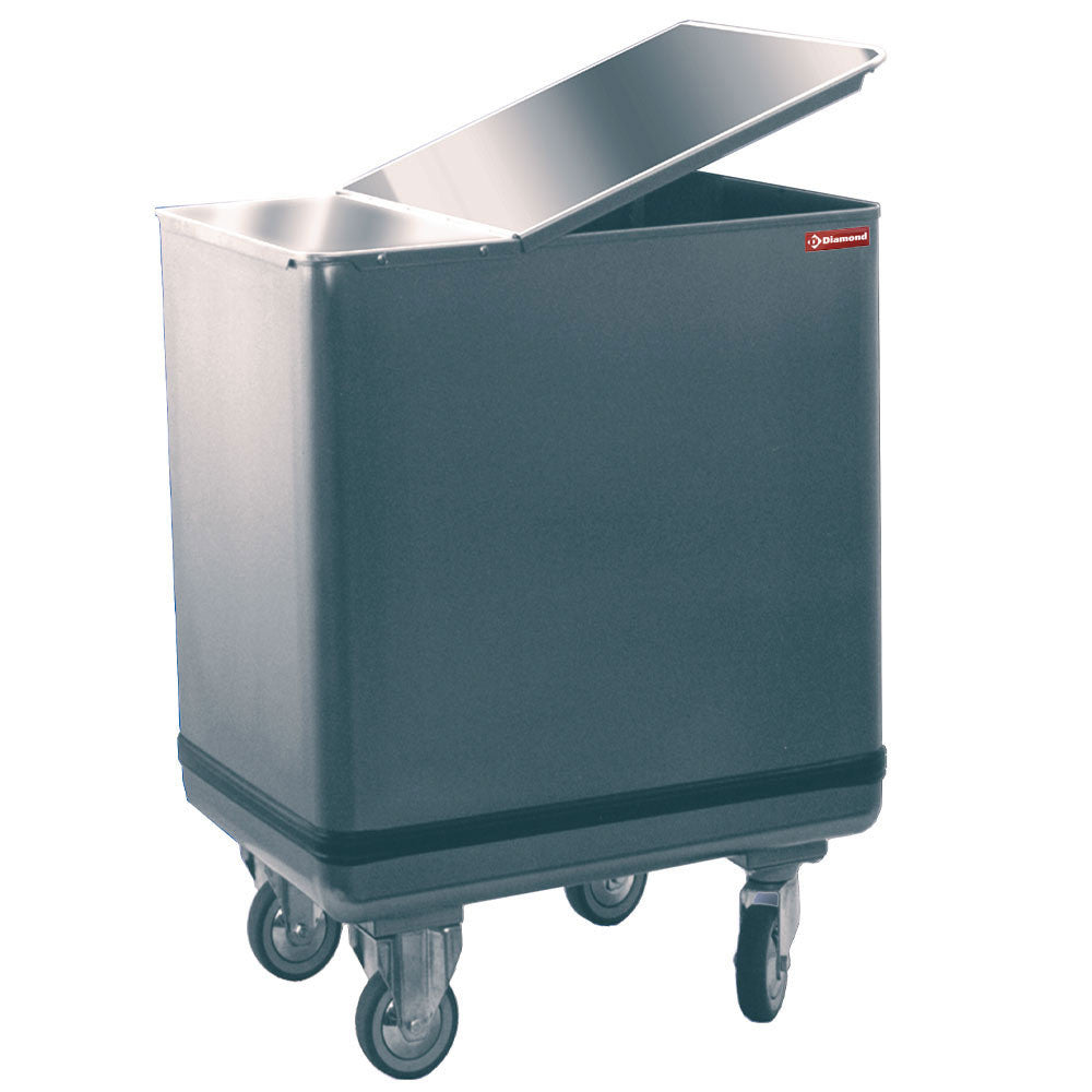 Trémie sur roues en inox 125 l - Diamond