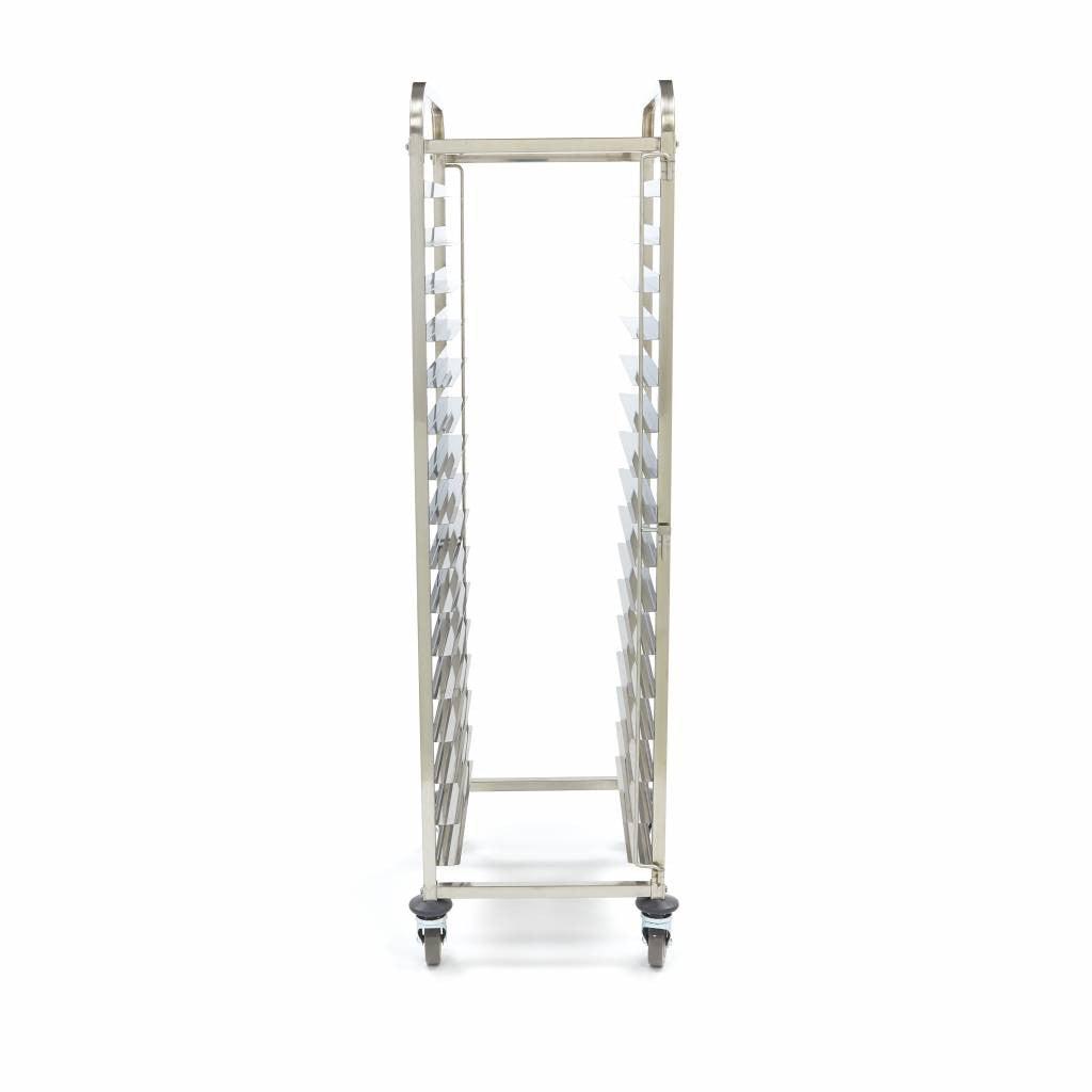 Chariot à plateaux - 16 plateaux 60x40cm - Acier inoxydable Maxima - vue 3 - Chariot spécifique pro CHR - Cuistéo