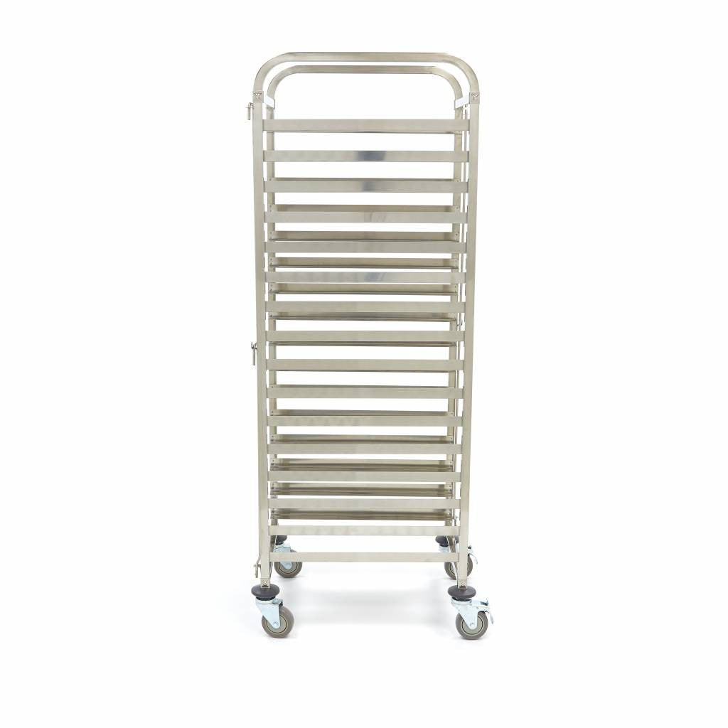 Chariot à plateaux - 16 plateaux 60x40cm - Acier inoxydable Maxima - vue 4 - Chariot spécifique pro CHR - Cuistéo