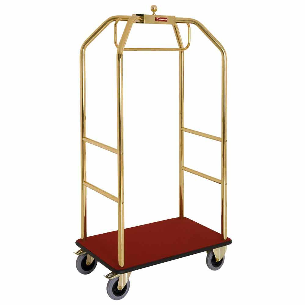 Chariot pour valises / vestiaire doré 2 roues à freins - Diamond