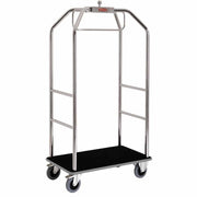 Chariot pour valises/ vestiaire chromé 2 roues frein - Diamond