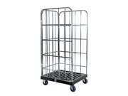 Chariot transport - Base HDPE - 3 parois - 500kg - 682x815x1678mm - RW 3 inox 500 L Saro - Chariot de transport professionnel CHR - matériel cuisine pro - Cuistéo