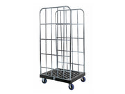 Chariot transport - Base HDPE - 2 parois - 500kg - 682x815x1678mm - RW 2 inox 500 L Saro - Chariot de transport professionnel CHR - matériel cuisine pro - Cuistéo