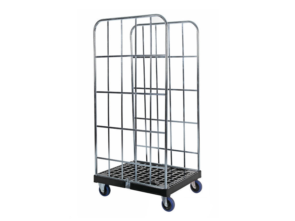 Chariot transport - Base HDPE - 2 parois - 500kg - 682x815x1678mm - RW 2 inox 500 L Saro - Chariot de transport professionnel CHR - matériel cuisine pro - Cuistéo