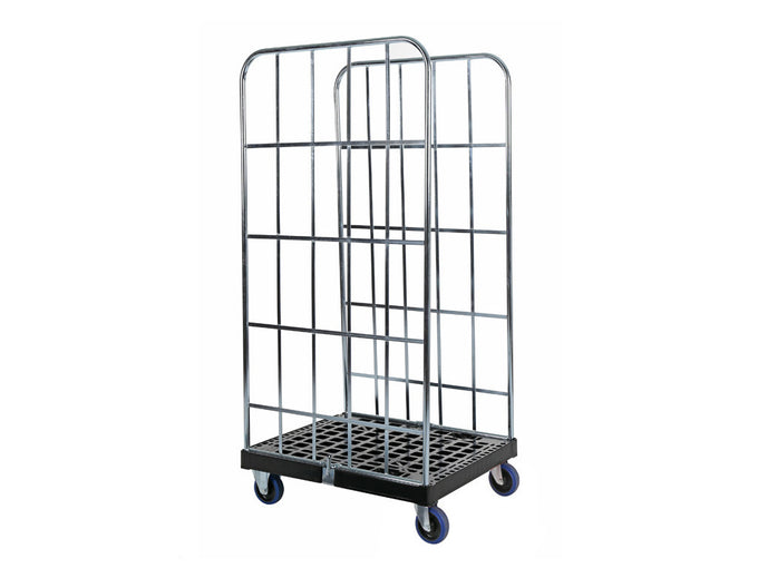 Chariot transport - Base HDPE - 2 parois - 500kg - 682x815x1678mm - RW 2 inox 500 L Saro - Chariot de transport professionnel CHR - matériel cuisine pro - Cuistéo