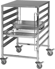 Chariot GN - Inox - 6 niveaux - GN 2/1 - 120kg - 595x670x1025mm - NOEL Saro - Chariot de transport professionnel CHR - matériel cuisine pro - Cuistéo