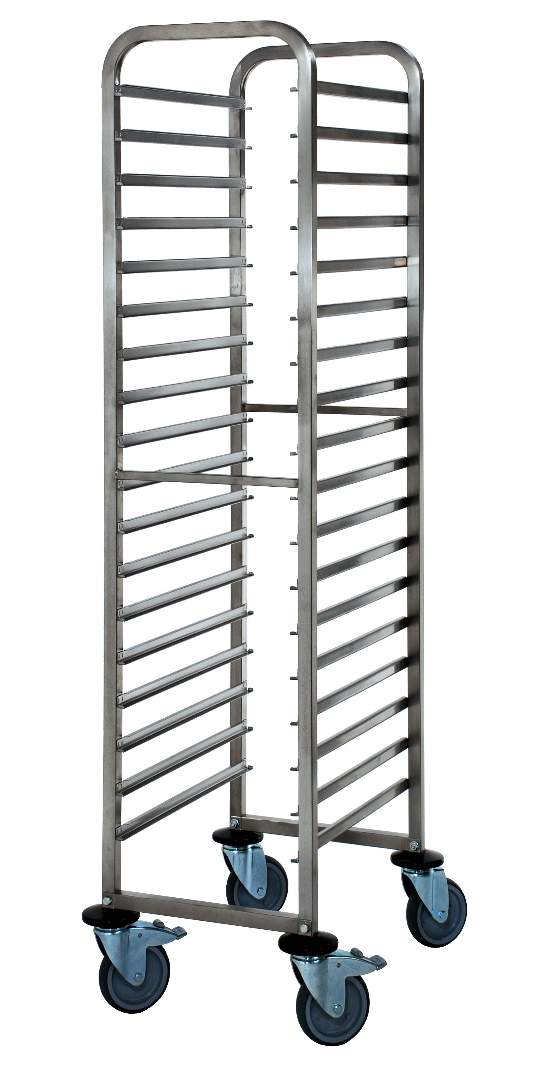Chariot GN - Inox - 18 niveaux - GN 1/1 - 180kg - 460x613x1645mm - RW 1118 180 L Saro - Chariot de transport professionnel CHR - matériel cuisine pro - Cuistéo