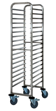 Chariot GN - Inox - 18 niveaux - GN 1/1 - 180kg - 460x613x1645mm - RW 1118 180 L Saro - Chariot de transport professionnel CHR - matériel cuisine pro - Cuistéo