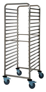 Chariot GN - Inox - 18 niveaux - GN 2/1 - 180kg - 662x733x1645mm - RW 2118 180 L Saro - Chariot de transport professionnel CHR - matériel cuisine pro - Cuistéo