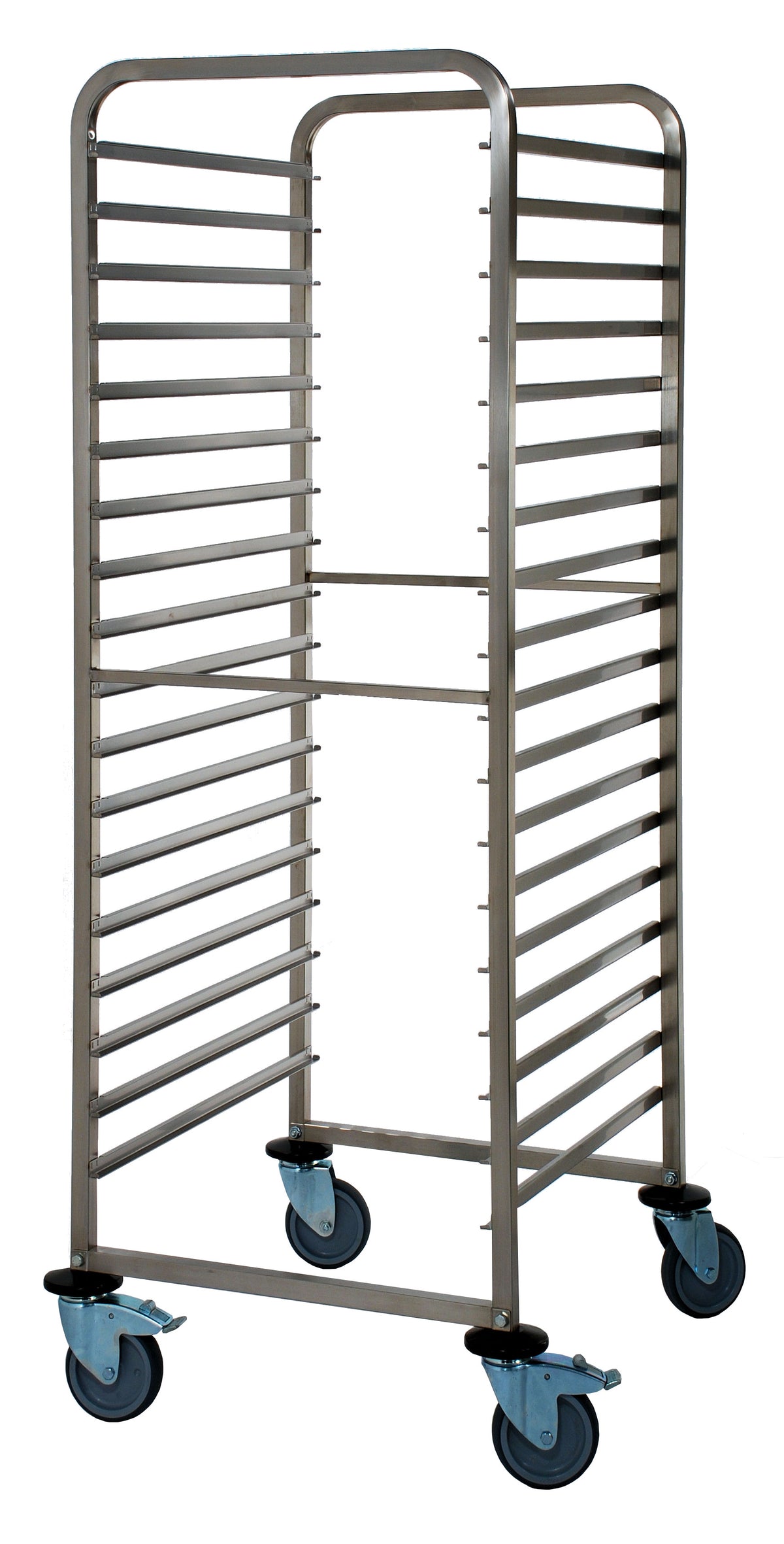 Chariot GN - Inox - 18 niveaux - GN 2/1 - 180kg - 662x733x1645mm - RW 2118 180 L Saro - Chariot de transport professionnel CHR - matériel cuisine pro - Cuistéo
