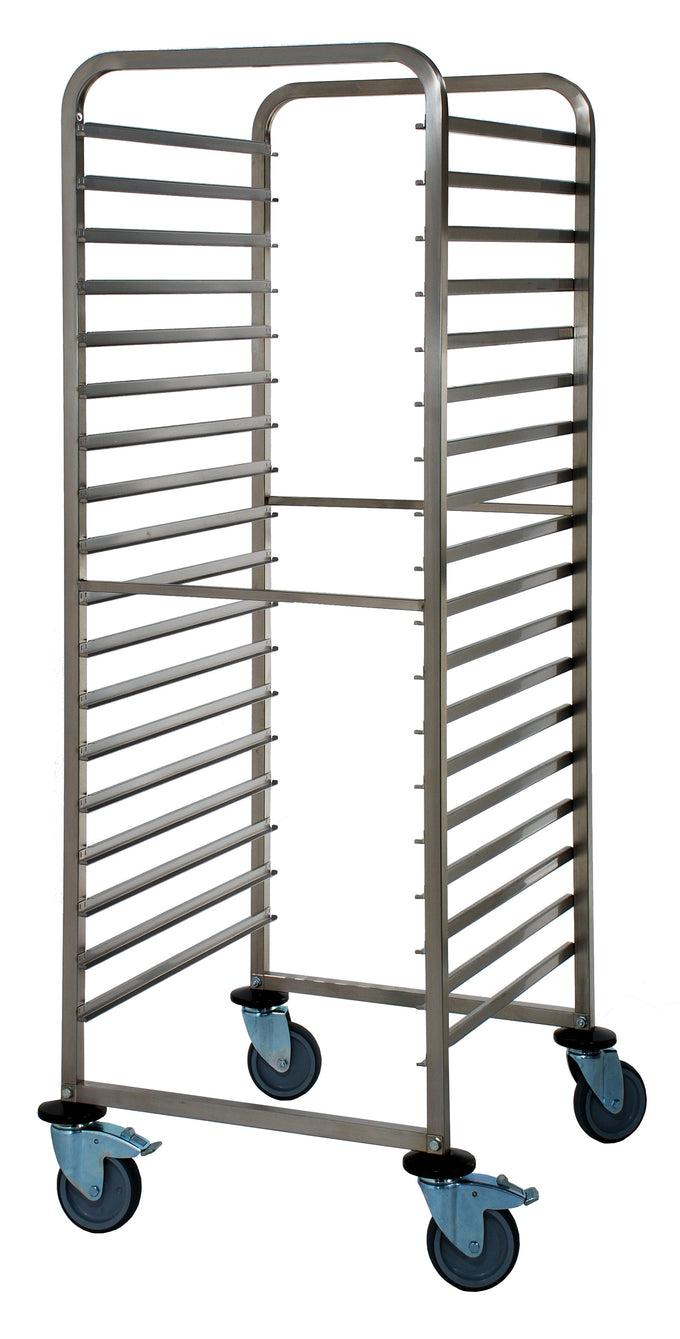 Chariot GN - Inox - 18 niveaux - GN 2/1 - 180kg - 662x733x1645mm - RW 2118 180 L Saro - Chariot de transport professionnel CHR - matériel cuisine pro - Cuistéo