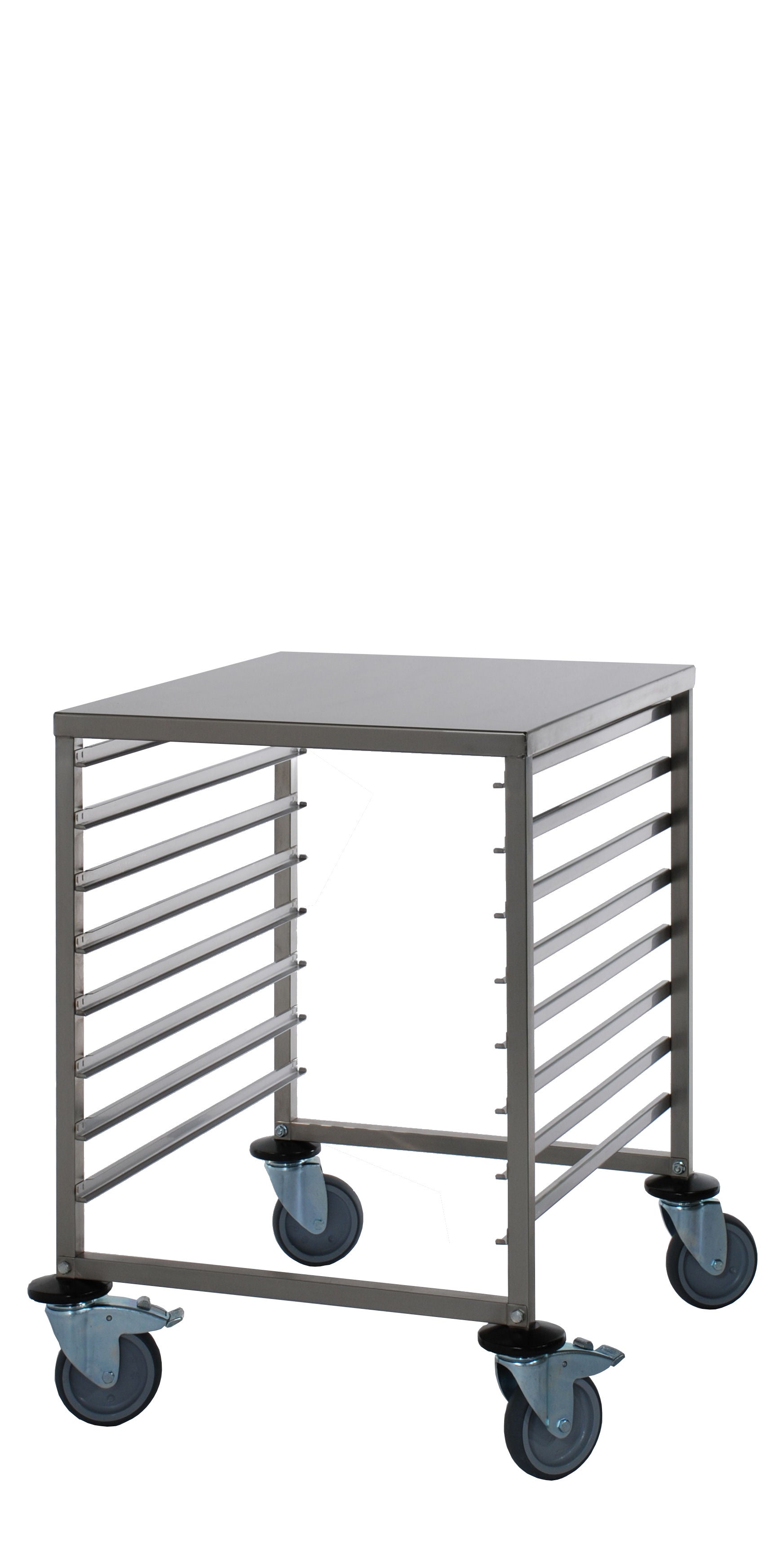 Chariot GN - Inox - 8 niveaux - GN 2/1 - 180kg - 662x733x845mm - TW 8 21 180 L Saro - Chariot de transport professionnel CHR - matériel cuisine pro - Cuistéo
