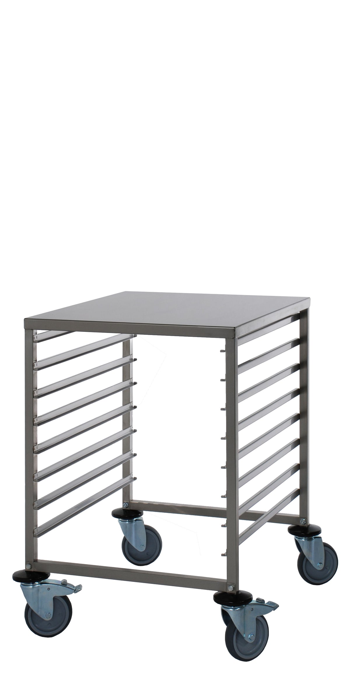 Chariot GN - Inox - 8 niveaux - GN 2/1 - 180kg - 662x733x845mm - TW 8 21 180 L Saro - Chariot de transport professionnel CHR - matériel cuisine pro - Cuistéo