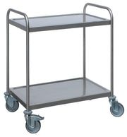 Chariot service - Inox - 2 niveaux - 120kg - 700x475x970mm - SWK 2 Saro - Chariot de service professionnel CHR - matériel cuisine pro - Cuistéo