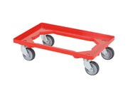 Chariot transport - Plastique - 250kg - 600x400x87mm - Rouge - TR inox 250 L Saro - Chariot de transport professionnel CHR - matériel cuisine pro - Cuistéo