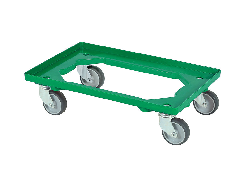 Chariot transport - Plastique - 250kg - 600x400x87mm - Vert - TR inox Saro - Chariot de transport professionnel CHR - matériel cuisine pro - Cuistéo