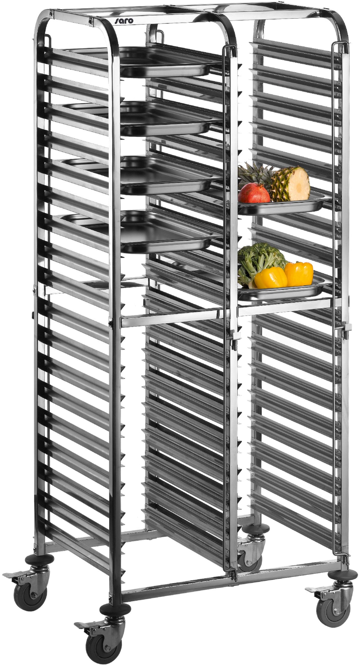 Chariot boulangerie - Inox - 36 niveaux - 600x400mm - 300kg - 880x600x1735mm - LIAM DUO Saro - Chariot de transport professionnel CHR - matériel cuisine pro - Cuistéo