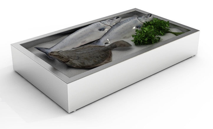 Bac à glace pilée en construction 3/1 GN 1042x590x170 mm Combisteel - vue 2 - Table inox avec étagère pro CHR - Cuistéo