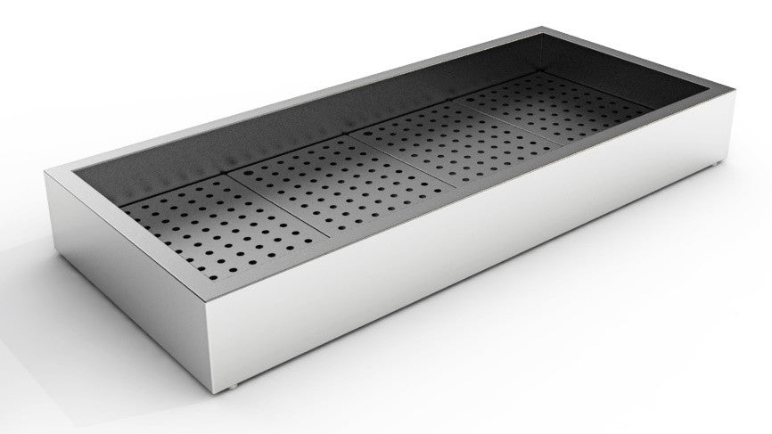 Bac à glace pilée en construction 4/1 GN 1362x590x170 mm Combisteel - Table inox avec étagère professionnel CHR - matériel cuisine pro - Cuistéo