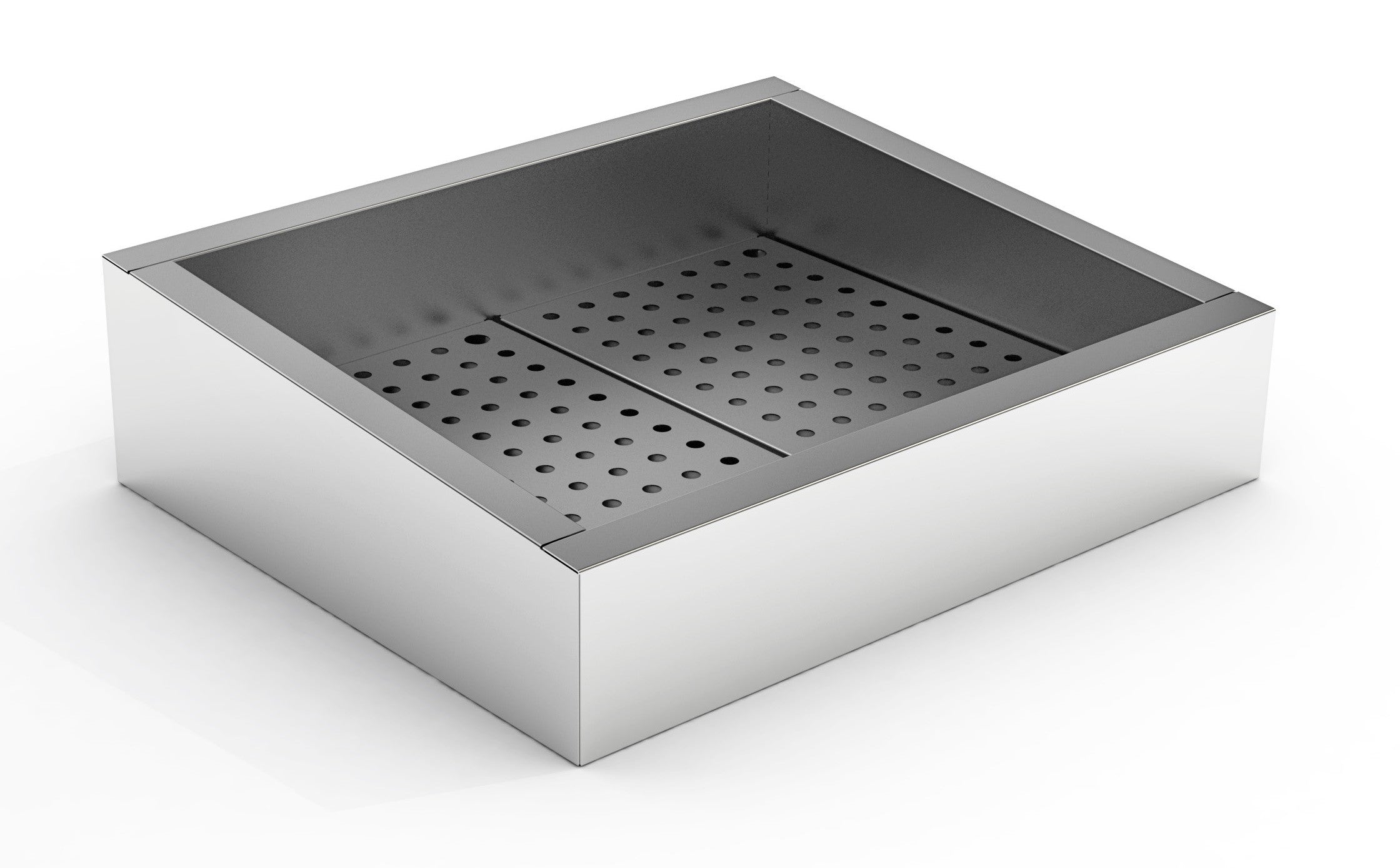 Bac à glace pilée incliné 2/1GN 722x590x160 mm Combisteel - Table inox avec étagère professionnel CHR - matériel cuisine pro - Cuistéo