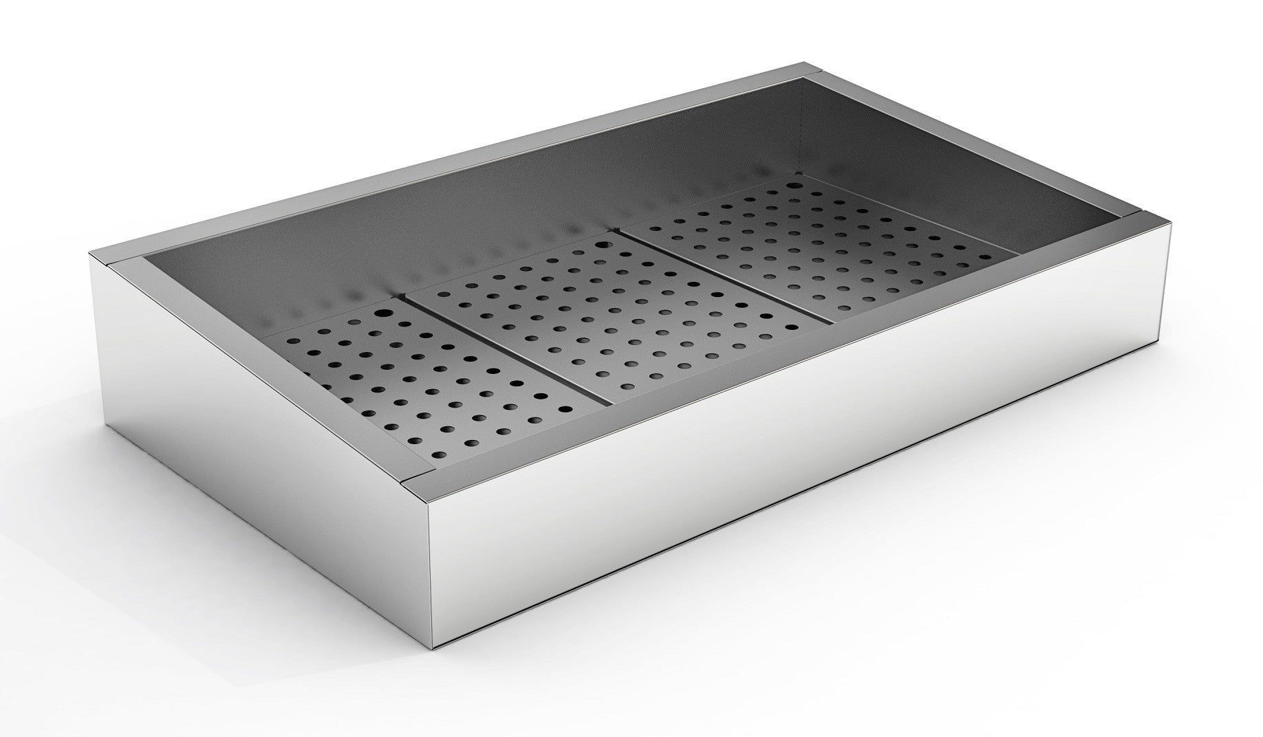 Bac à glace pilée incliné 3/1GN 1042x590x160 mm Combisteel - Table inox avec étagère professionnel CHR - matériel cuisine pro - Cuistéo