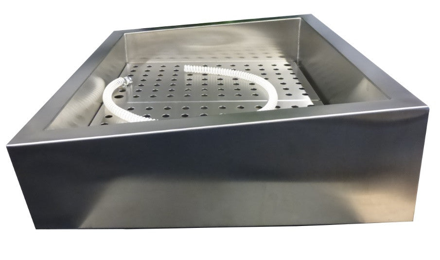 Bac à glace pilée incliné 3/1GN 1042x590x160 mm Combisteel - vue 2 - Table inox avec étagère pro CHR - Cuistéo