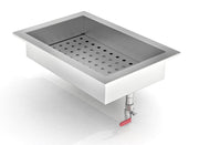 Bac à glace pilée intégré 1/1 GN 402x590x170 mm Combisteel - Table inox avec étagère professionnel CHR - matériel cuisine pro - Cuistéo