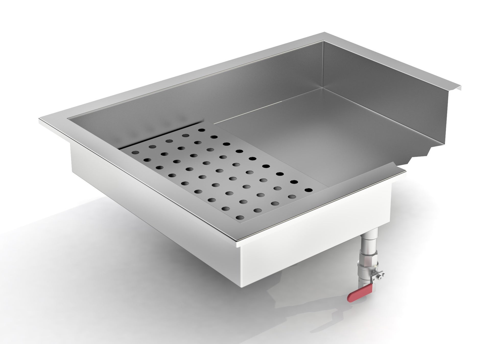 Bac à glace pilée intégré 1/1 GN 402x590x170 mm Combisteel - vue 3 - Table inox avec étagère pro CHR - Cuistéo