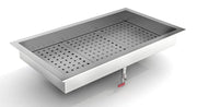Bac à glace pilée intégré 3/1 GN 1042x590x170 mm Combisteel - Table inox avec étagère professionnel CHR - matériel cuisine pro - Cuistéo