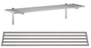 Etagère barreaudée en inox 1400x300 Combisteel - Table inox avec étagère professionnel CHR - matériel cuisine pro - Cuistéo